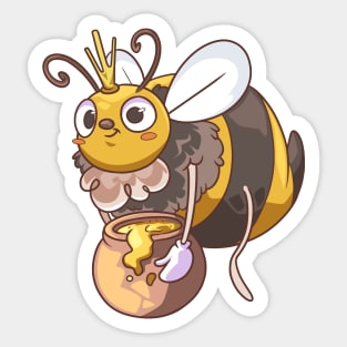 Bee Cartoon Honey Sticker